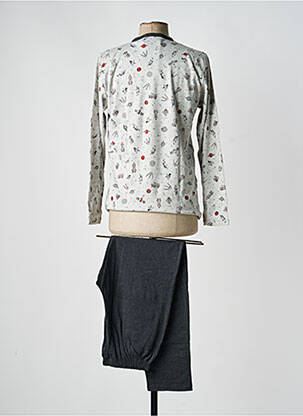 Pyjama col rond gris MASSANA homme