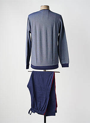 Pyjama col rond bleu MASSANA homme