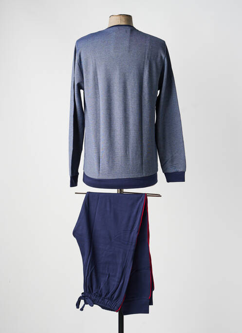 Pyjama col rond bleu MASSANA homme