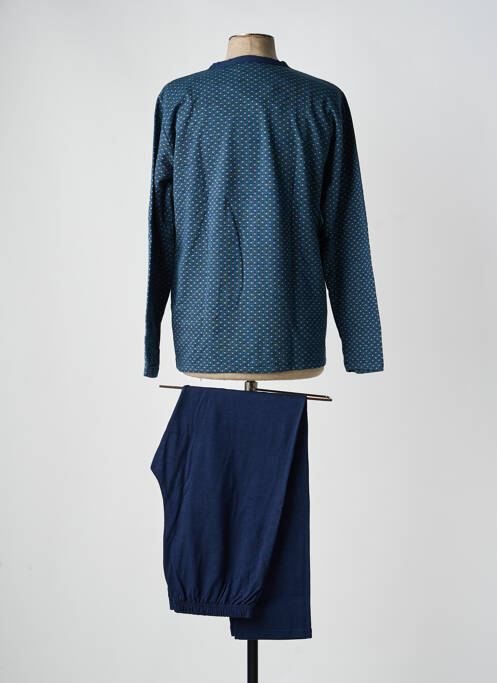 Pyjama col v bleu MASSANA homme