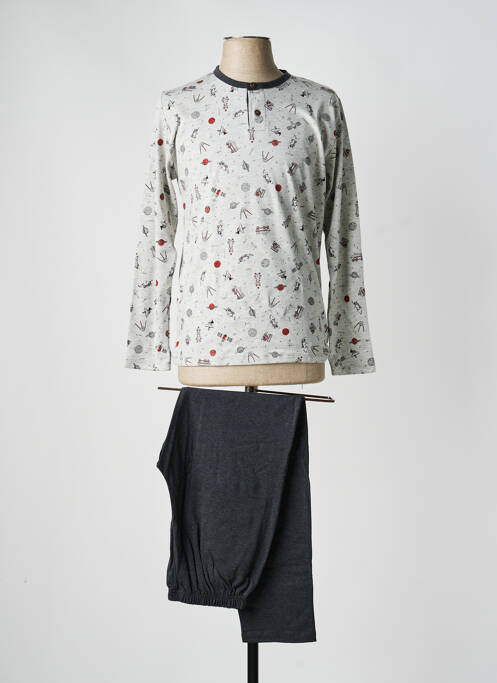 Pyjama tissage jersey gris MASSANA homme