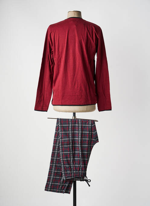 Pyjama coupe droite rouge MASSANA homme