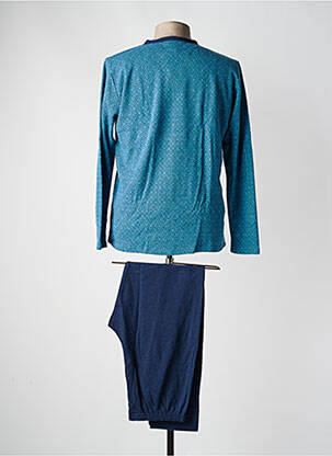 Pyjama col v bleu MASSANA homme