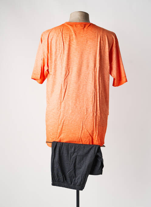 Pyjashort imprimé fantaisie orange MASSANA homme