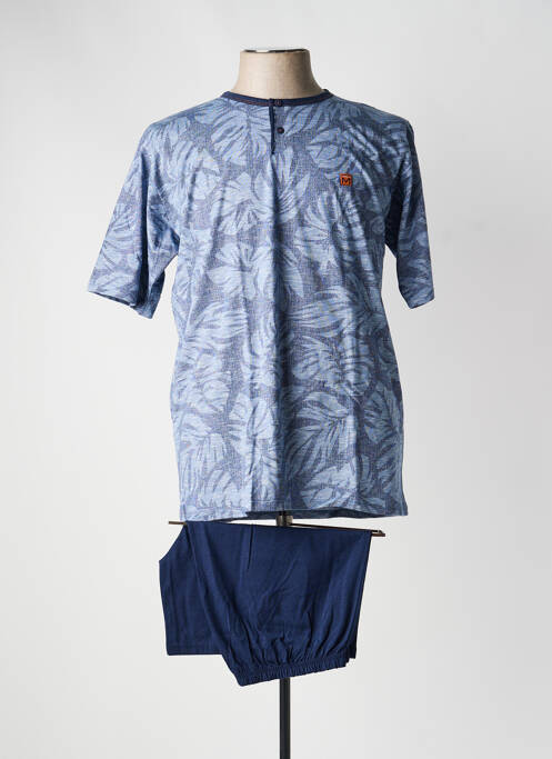 Pyjashort imprimé fantaisie bleu MASSANA homme