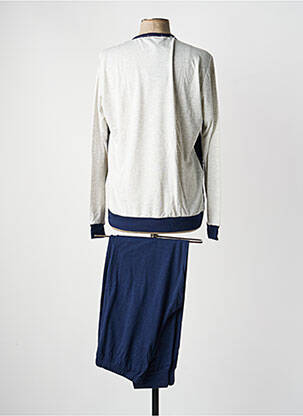 Pyjama col rond bleu MASSANA homme