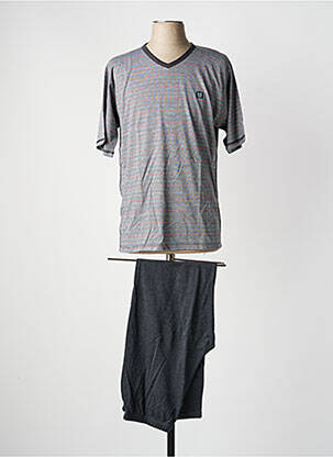 Pyjama col v gris MASSANA homme