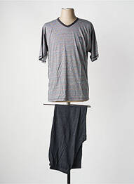 Pyjama col v gris MASSANA homme