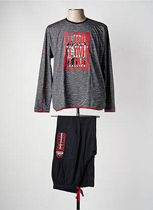 Pyjama sérigraphie noir MASSANA homme