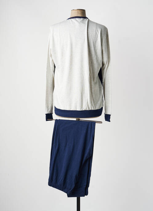 Pyjama col rond bleu MASSANA homme