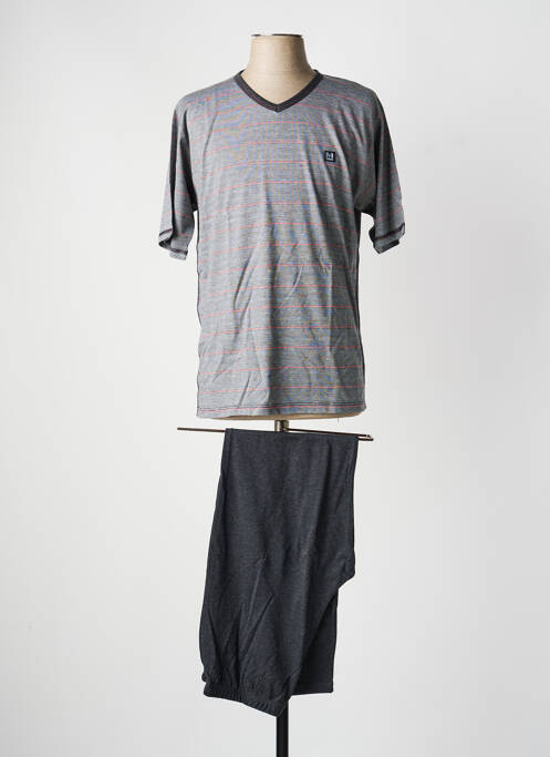 Pyjama manches courtes gris MASSANA homme