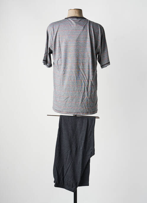 Pyjama manches courtes gris MASSANA homme