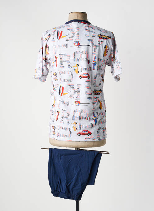 Pyjashort imprimé fantaisie bleu MASSANA homme