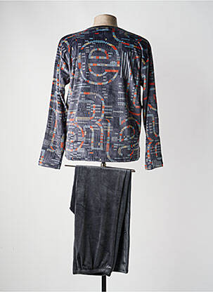 Pyjama col rond gris MASSANA homme