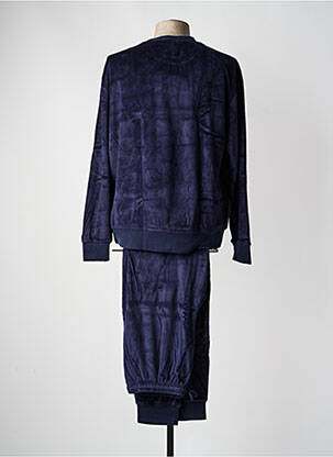Pyjama col rond bleu MASSANA homme