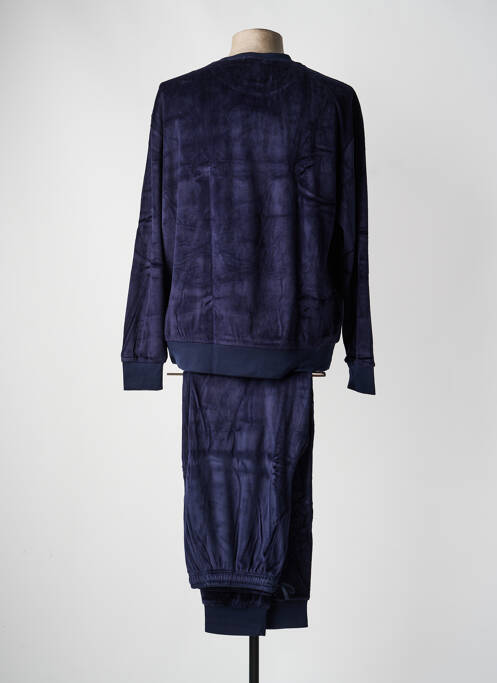 Pyjama col rond bleu MASSANA homme
