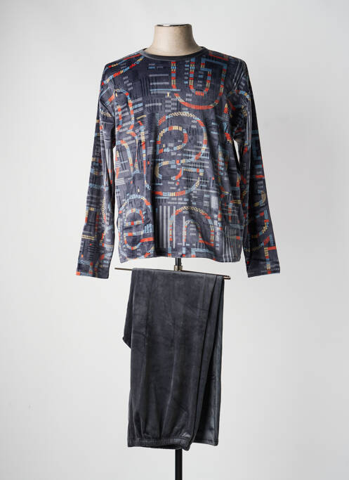 Pyjama coupe droite gris MASSANA homme