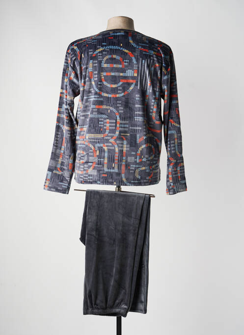 Pyjama coupe droite gris MASSANA homme