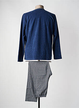 Pyjama col rond bleu MASSANA homme