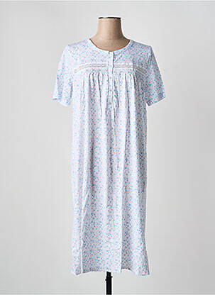 Chemise de nuit imprimé fleurs blanc ARABESCO femme