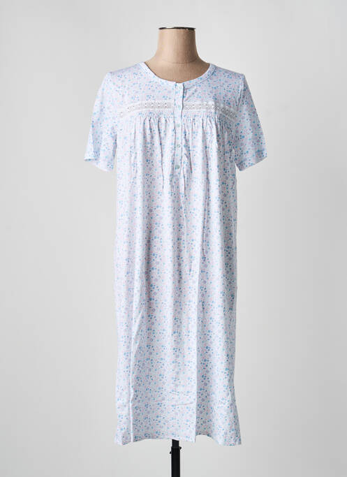 Chemise de nuit imprimé fleurs blanc ARABESCO femme