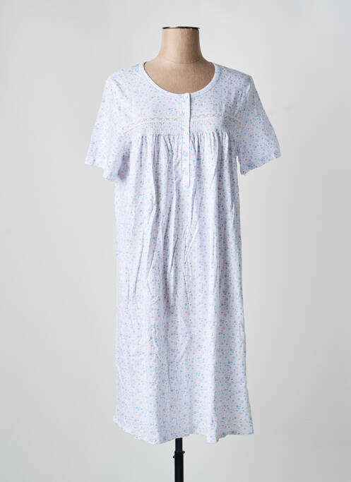 Chemise de nuit imprimé fleurs blanc ARABESCO femme