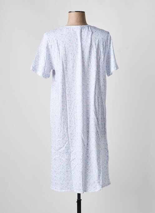 Chemise de nuit imprimé fleurs blanc ARABESCO femme