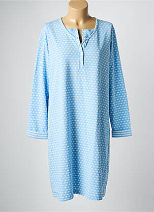 Chemise de nuit imprimé pois bleu MASSANA femme