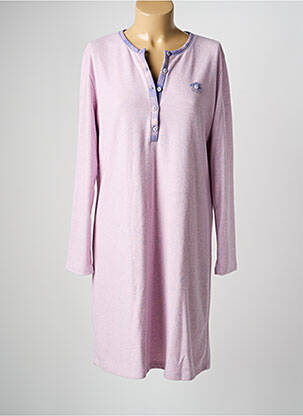 Chemise de nuit imprimé rayures rose MASSANA femme