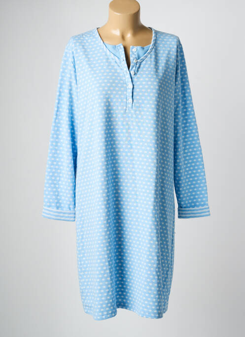 Chemise de nuit imprimé pois bleu MASSANA femme