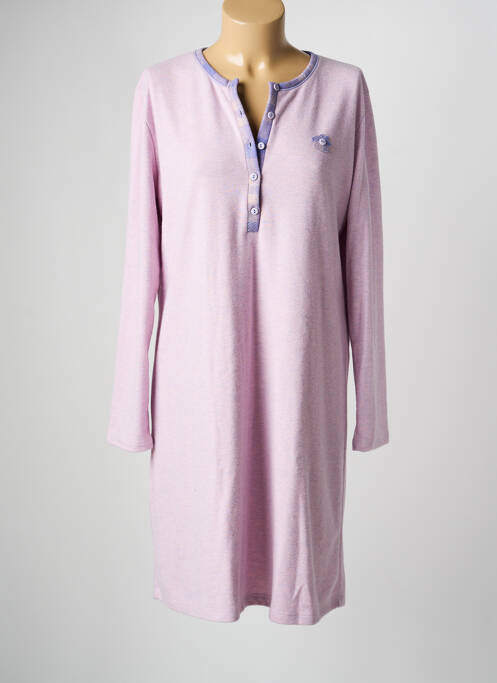 Chemise de nuit imprimé rayures rose MASSANA femme