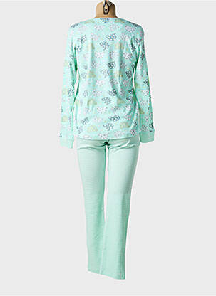 Pyjama tissage jersey vert MASSANA femme