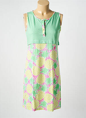 Chemise de nuit stretch vert MASSANA femme