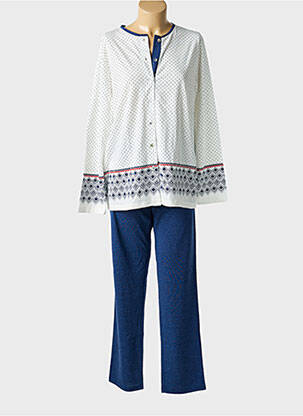 Pyjama tissage jersey bleu MASSANA femme