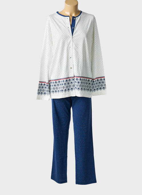 Pyjama tissage jersey bleu MASSANA femme