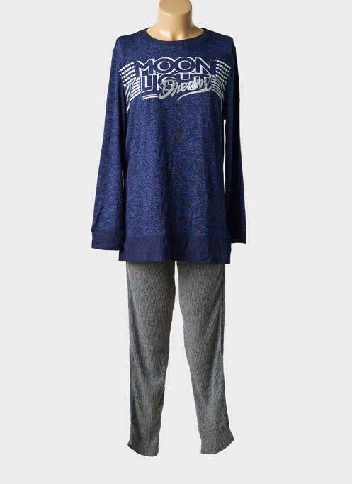 Pyjama tissage jersey bleu MASSANA femme