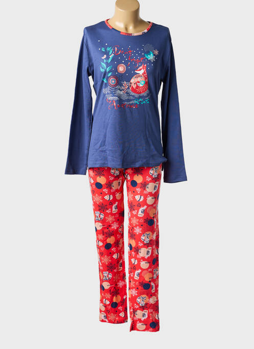 Pyjama tissage jersey rouge MASSANA femme