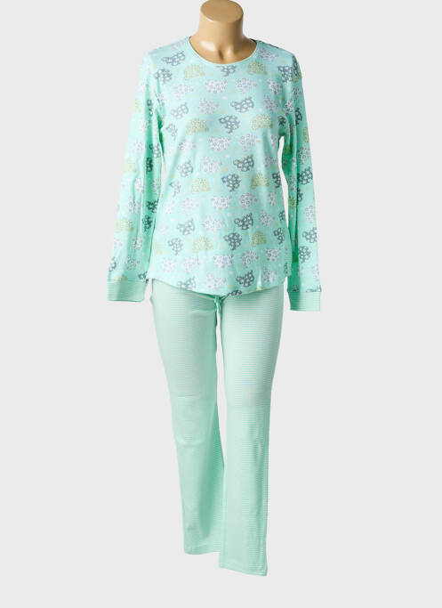 Pyjama tissage jersey vert MASSANA femme