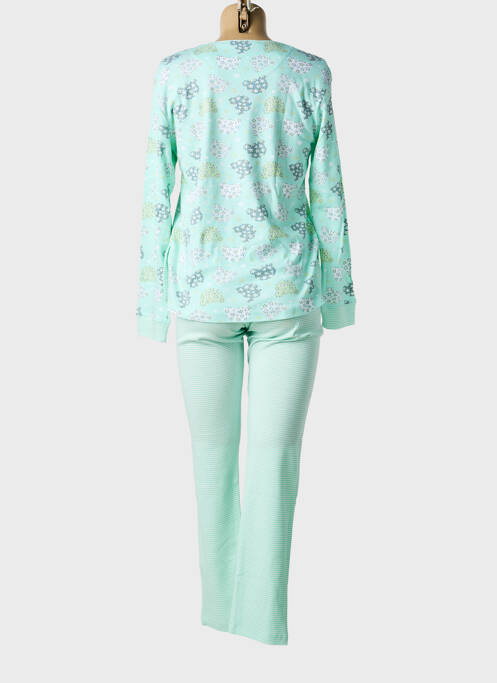 Pyjama tissage jersey vert MASSANA femme