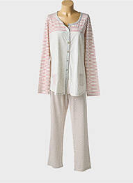Pyjama tissage jersey gris MASSANA femme