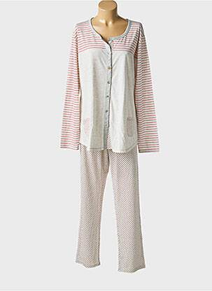 Pyjama tissage jersey gris MASSANA femme