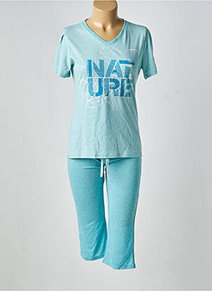 Pyjama tissage jersey bleu MASSANA femme