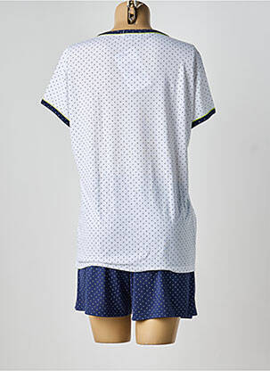 Pyjashort col rond bleu MASSANA femme