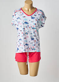 Pyjashort manches courtes rose MASSANA femme