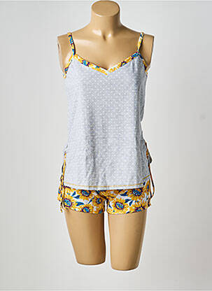 Pyjashort tissage jersey gris MASSANA femme