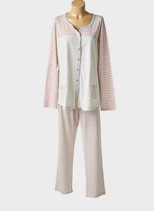 Pyjama tissage jersey gris MASSANA femme