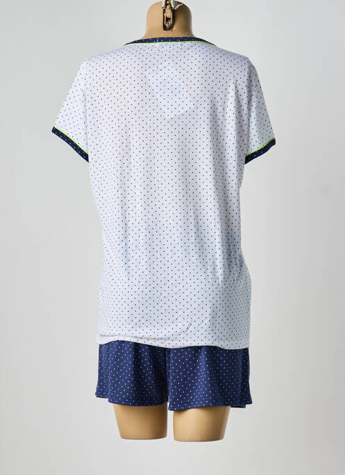 Pyjashort tissage jersey bleu MASSANA femme