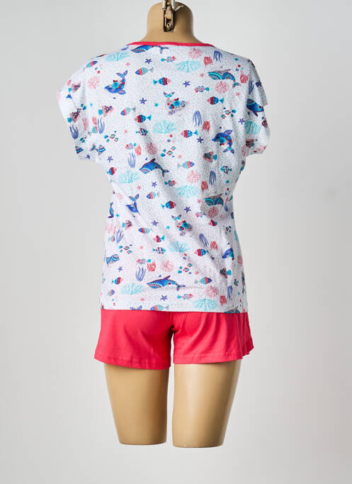 Pyjashort tissage jersey rose MASSANA femme
