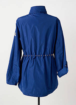 Coupe-vent poignets pressionnés a capuche bleu ANANKE femme