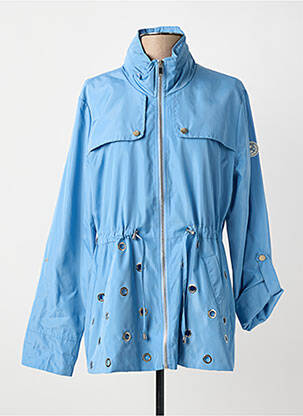 Coupe-vent poches a capuche bleu ANANKE femme
